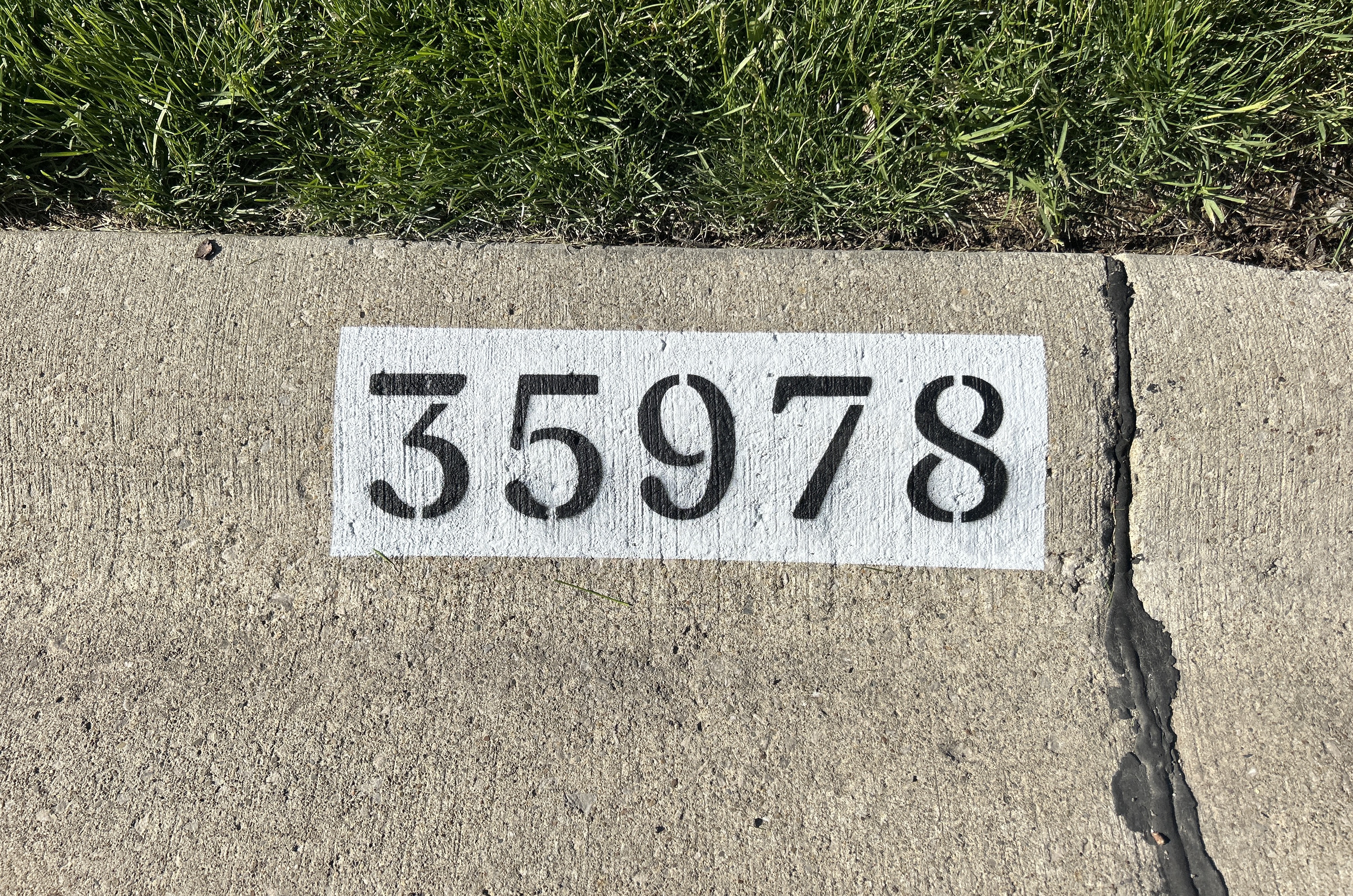 Before curb painting