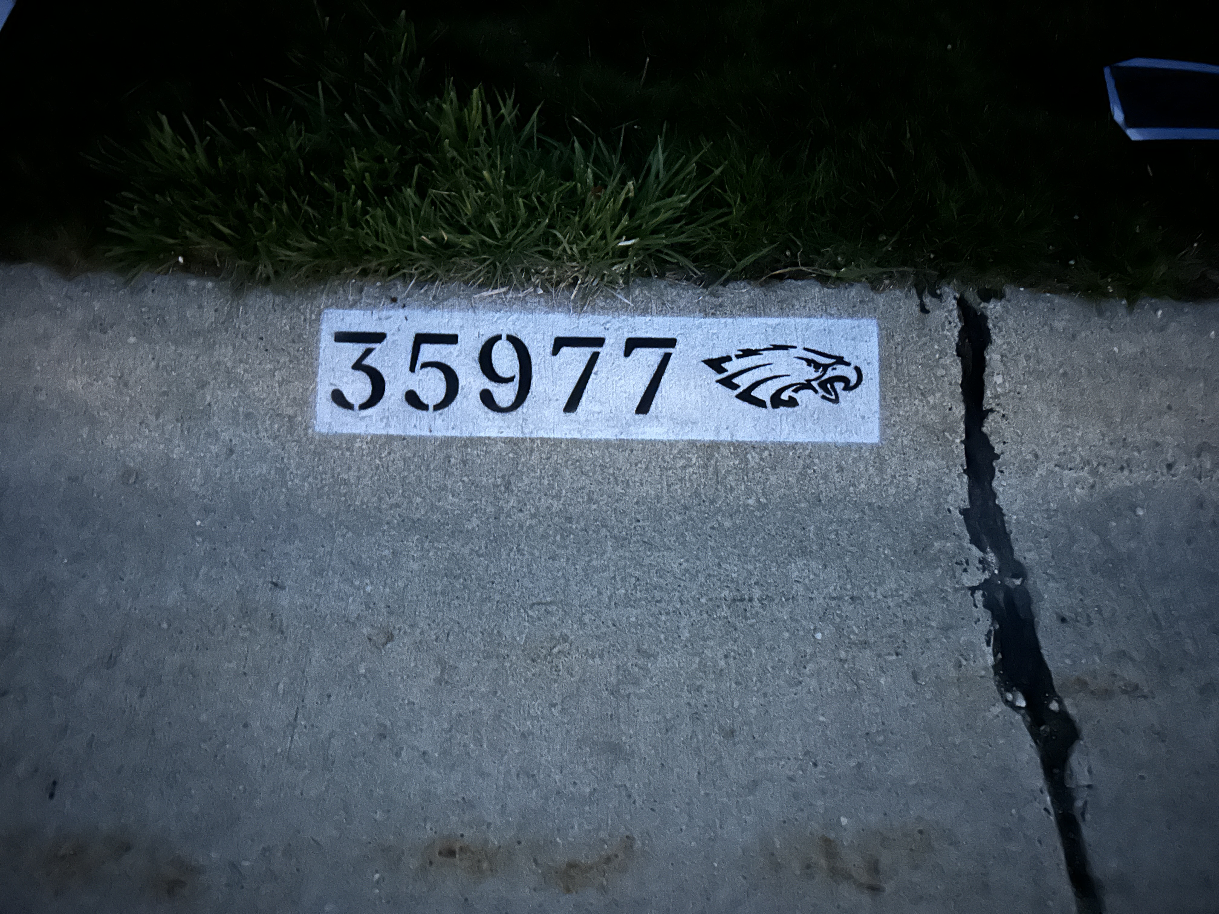 Curb painting example