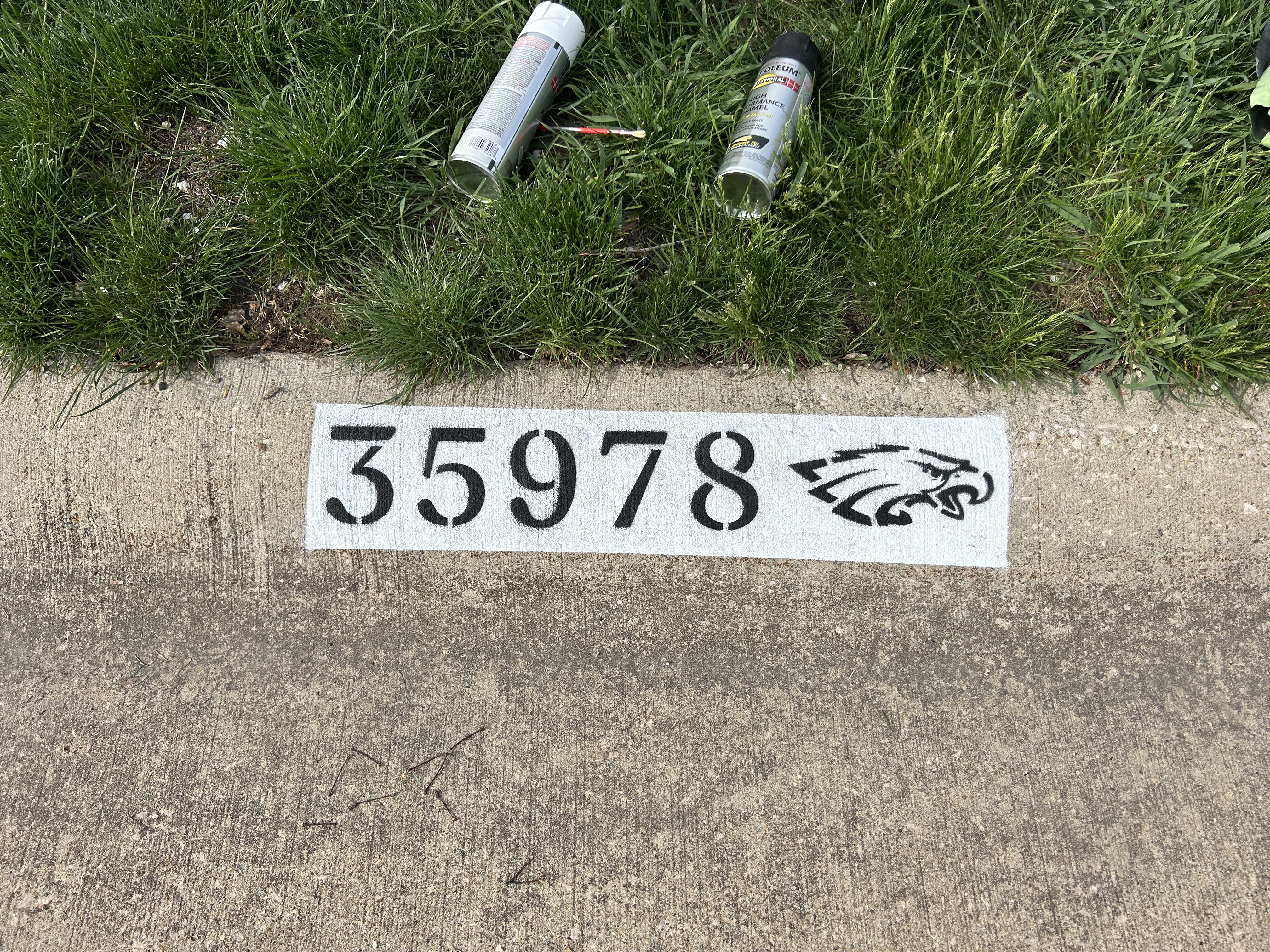 Curb painting example