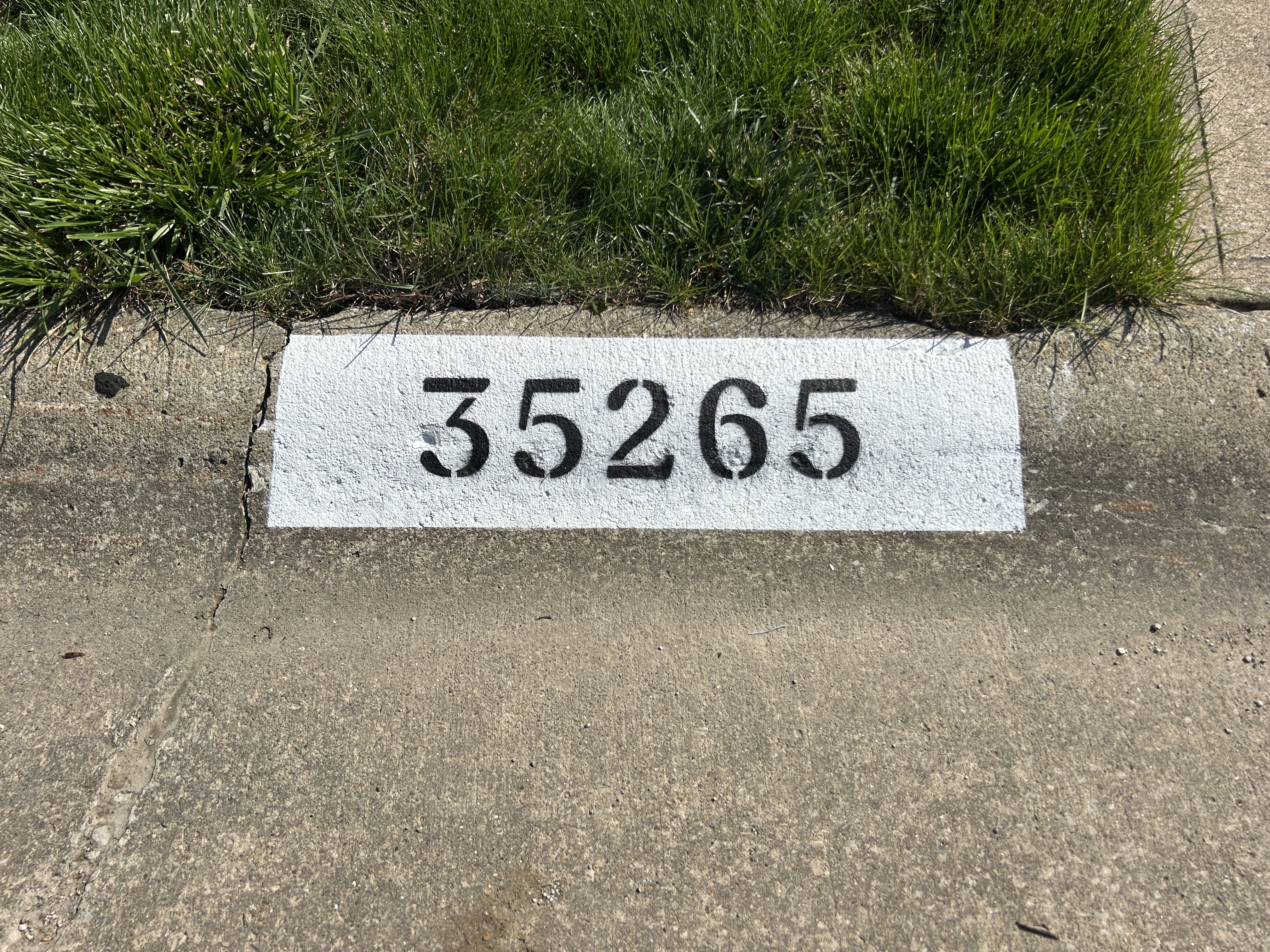 Curb painting example